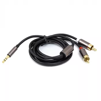 Audio kábel 3,5 mm - 2x RCA, 1 m