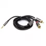 Audio kábel 3,5 mm - 2x RCA, 1 m