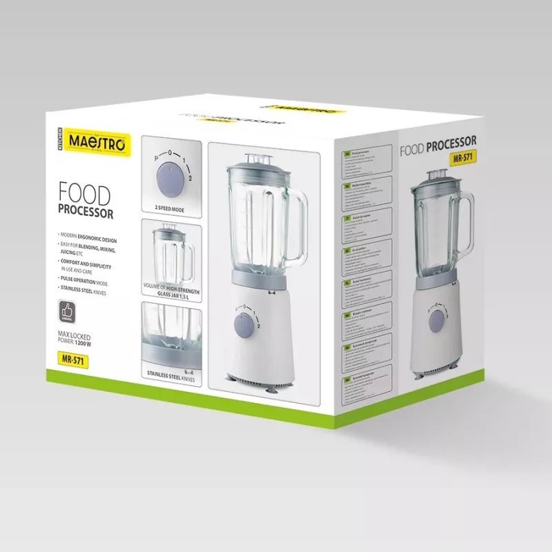 Kuchynský robot Maestro MR-571 1200W biela/sivá — multifunkčný kuchynský robot