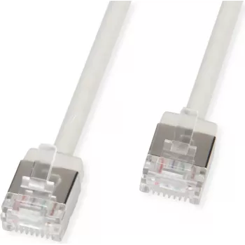 ROLINE U/FTP patch kábel Cat.6A ultra krátky RJ45 sivá 0,5 m - sieťový - FTP (21.15.4500)
