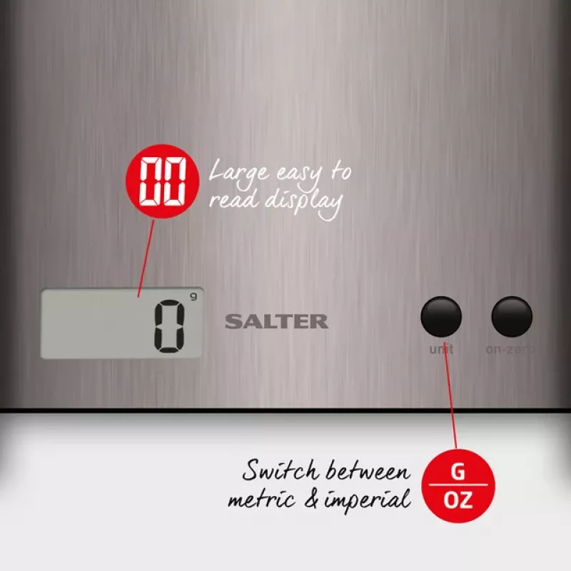 Kuchynská váha Salter 1087 SSDRCEU16 Pro strieborná