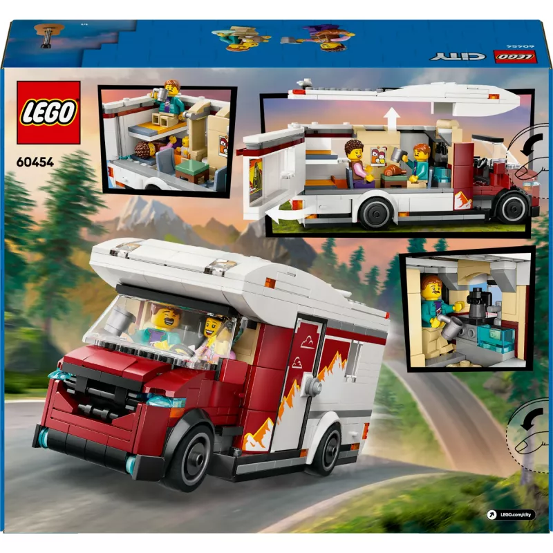 Stavebnica LEGO City Abenteuer-Camper 60454, 385 dielov, výška 80 mm, pre deti od 6 rokov