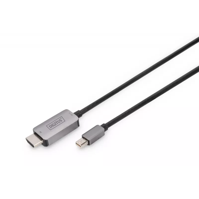 DIGITUS - adaptérový kábel - Mini DisplayPort (M) na HDMI (M) - 1,0 m - podpora 8K 60 Hz - čierny (DB-340109-010-S)