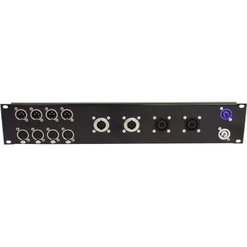Rack predný panel Omnitronic Z-19 — 8× Speakon D-Type, 4× NL8, 2U