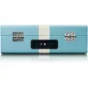 Remienkový audio gramofón Lenco TT-110 modrý biely poloautomatický