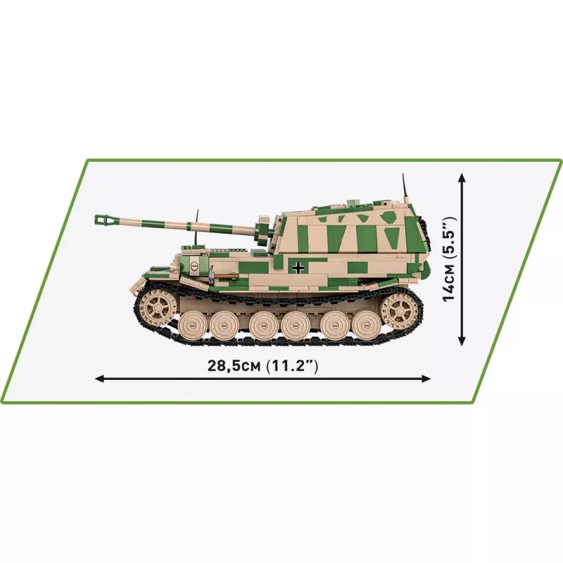 Cobi Historical Collection WWII SD. vozidlo. Ferdinand tank, viacfarebné
