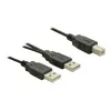 USB kábel DeLOCK USB-B/USB-A kábel 1 m čierny