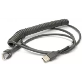 Honeywell USB kábel, špirálový kábel, dĺžka: 2,9 m, farba: čierny, pre Voyager/Fusion/Focus (53-53235-N-3)