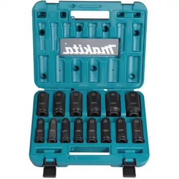 Makita E-16586 nástrčné kľúče pre rázový uťahovač sada nástrčných kľúčov čierna, zelená