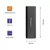 Qoltec 50312 puzdro na M.2 NVMe SSD, USB Type-C, čierne
