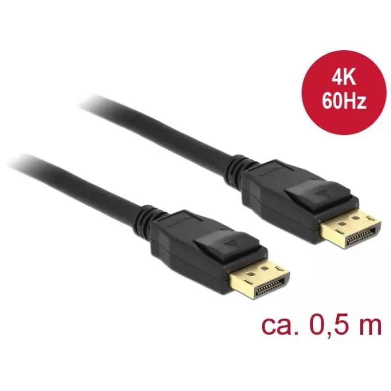 DisplayPort kábel DeLOCK 85506 0,5 m čierny