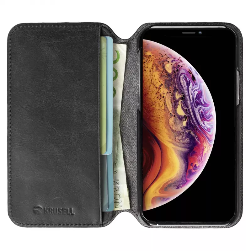 Krusell Sunne PhoneWallet Apple iPhone 11 Pro Max vintage čierna