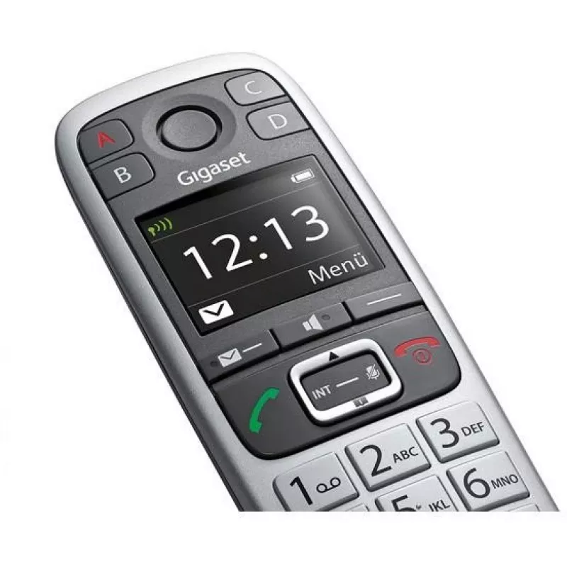 Gigaset E560 telefón DECT telefón zobrazenie čísla čierny, strieborný