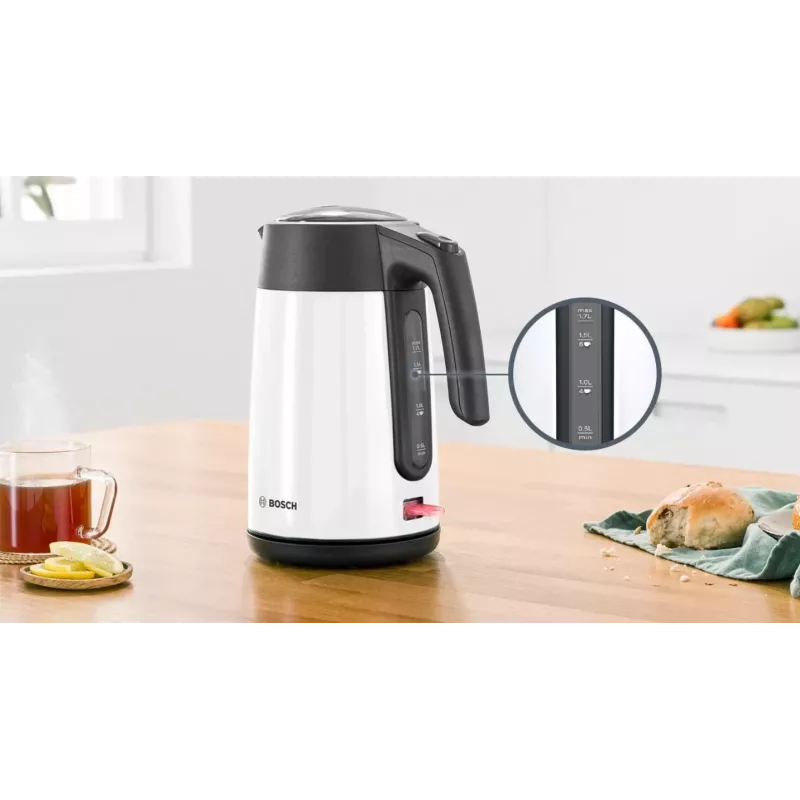 Bosch TWK7L461 rýchlovarná kanvica 1,7 l 2400 W biela