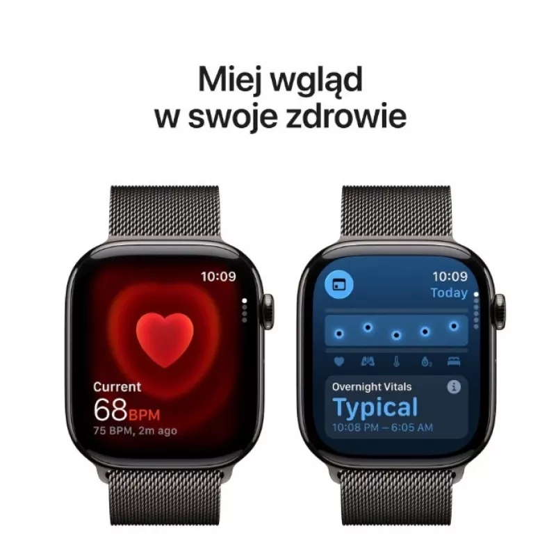 Apple Watch Series 11 GPS + Cellular 46mm puzdro Slate Titanium s Milanese Loop Slate M/L