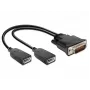 Video káblový adaptér DeLOCK 65354 DMS na 2 x DisplayPort čierny