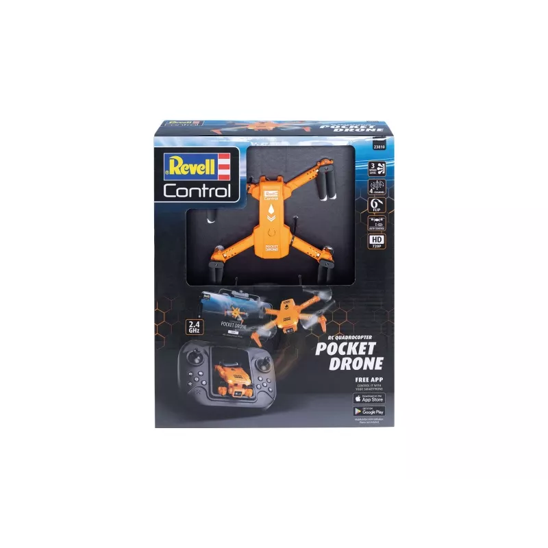 RC kvadrokoptéra REVELL Pocket Drone 23810 — 2,4 GHz, 4-kanálové diaľkové ovládanie