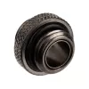 Adaptér Alphacool G1/4 samec na G1/4 samec, kovové uhlové spojenie, čierny
