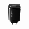 Nabíjačka CANYON OnCharge 65RC s integrovaným USB-C káblom, 65 W, 1x PD, 1x QC, EU zástrčka, čierna