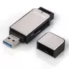 Hama 123900 čítačka kariet USB 3.0 SD/microSD, hliník, čierna/strieborná