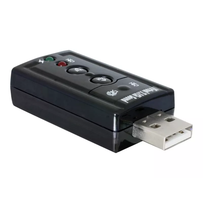 DeLOCK USB zvukový adaptér 7.1 - zvuková karta - stereo - USB (61645)