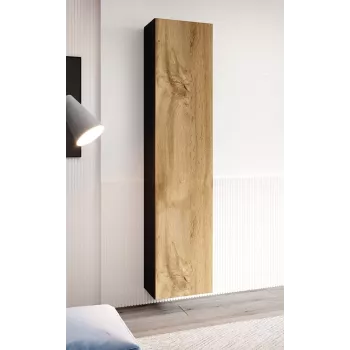 Cama uzatvorená skriňa VIGO '180' 180/40/30 čierna/dub Wotan