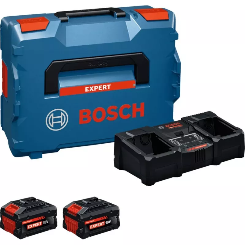 Bosch EXPERT 18V štartovacia sada s 2 akumulátormi a nabíjačkou v L-BOXX
