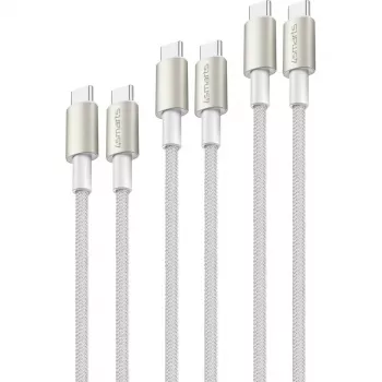 4smarts USB-C na USB-C kábel PremiumCord 100W 3 m biely - 3 m - USB C - USB C - USB 2.0 - 0,48 Gbit/s - biely