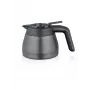 Kanne pre kávovary Severin, model TK 5571 — 1,1 L, brúsená oceľ/čierna, 220×165×135 mm