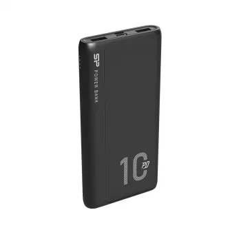Powerbank Silicon Power QP15 10000 mAh, LiPo, 2x USB-A + 2x USB-C, Micro-USB vstup, čierna