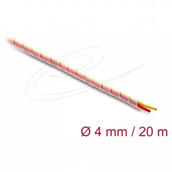Káblový plášť DELOCK 19012 transparentný, dĺžka 20 m, vnútorný priemer 2 mm, vonkajší priemer 4 mm, teplota -40–200 °C