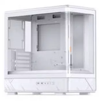 Jonsbo D200 biela mATX Mid-Tower skriňa s temperovaným sklom a mini temp displejom