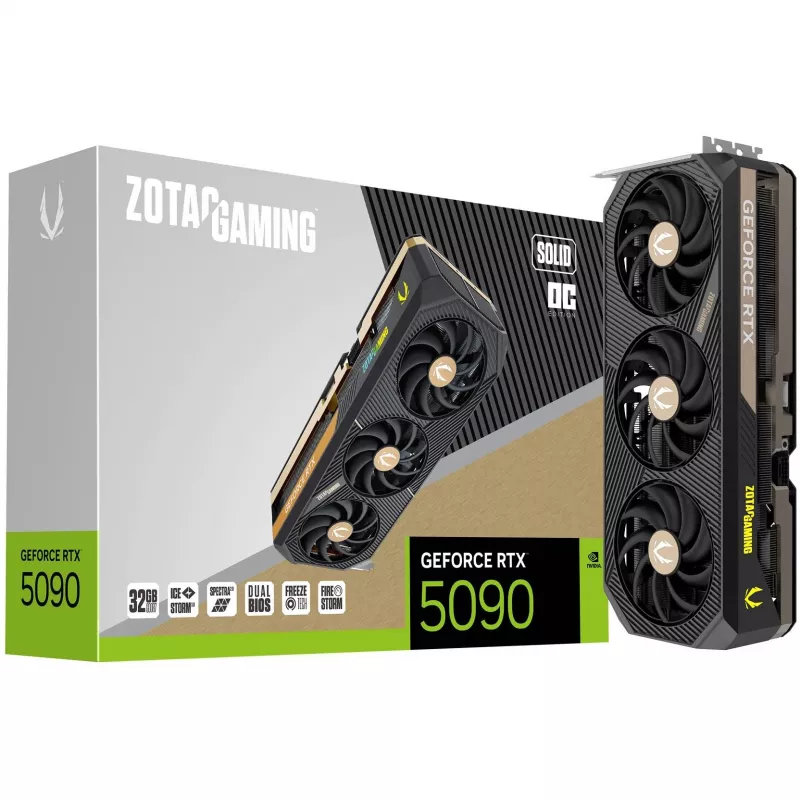 ZOTAC Gaming GeForce RTX 5090 SOLID OC 32GB GDDR7 PCIe 5.0 x16 grafická karta (ZT-B50900J-10P)