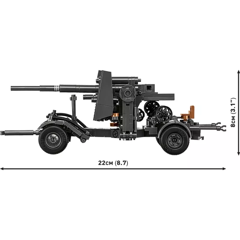 Stavebnica Cobi 8,8-cm Flak s prívesom – 360 dielov