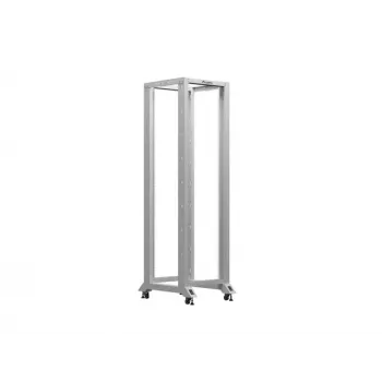 19-palcový otvorený rack LANBERG 42U, hĺbka 800 mm, šírka 600 mm, sivý