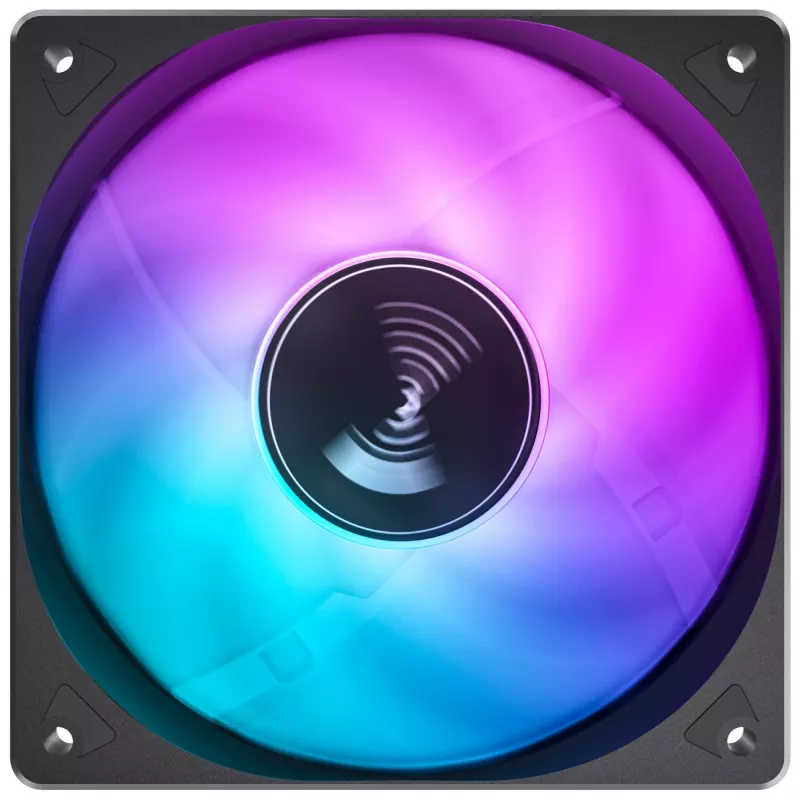 JONSBO SL-120CW 120 mm RGB ventilátor do skrinky, 3-pin, biely