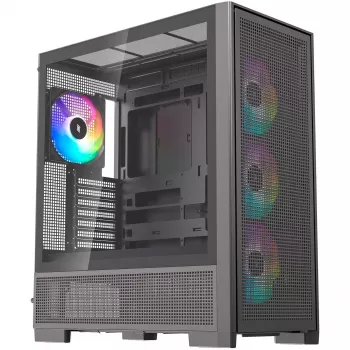 PC skriňa Silentware Air 2000 A-RGB čierna — Mid-Tower, bočné okno z tvrdeného skla