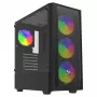 PC skriňa SAVIO Noctis Flow RGB — Cube, ATX/Mini-ITX, 3x 120 mm predné ventilátory, bočné okno z tvrdeného skla, max. GPU 35 cm