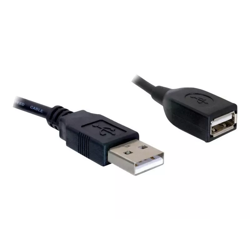 USB 2.0 predlžovací kábel DeLOCK 82457 0,15 m čierny