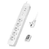 LogiLink LPS402 rozbočovač napájania 1,5 m 5 AC zásuviek pre interiér biely