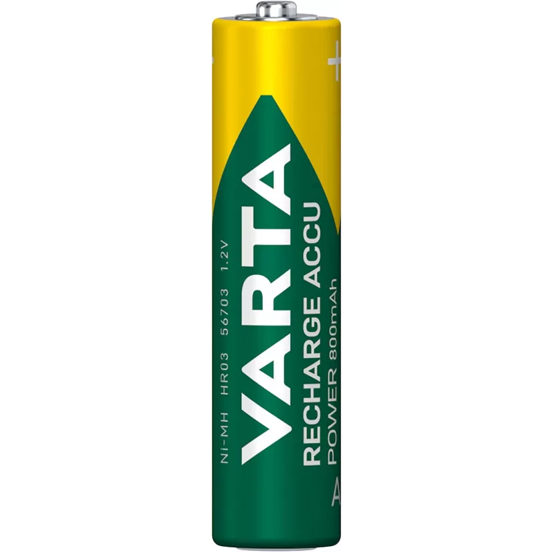 VARTA HR03 AAA akumulátor Power 800 mAh 56703 nabíjateľné batérie 4 kusy zelená