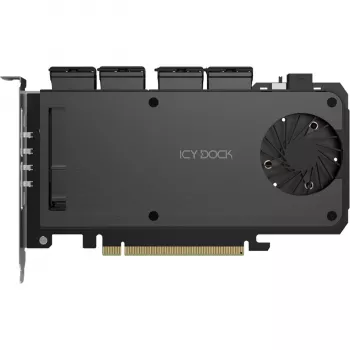 Adaptérová karta 4 x M.2 NVMe SSD Mobile Rack, Icy Dock MB204MP-B