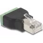 DeLOCK 66603 káblový adaptér RJ45 na 4-polovú svorkovnicu čierny zelený