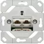 Sieťová zásuvka Gira 245200 – 2×RJ-45 Cat6a, metalická