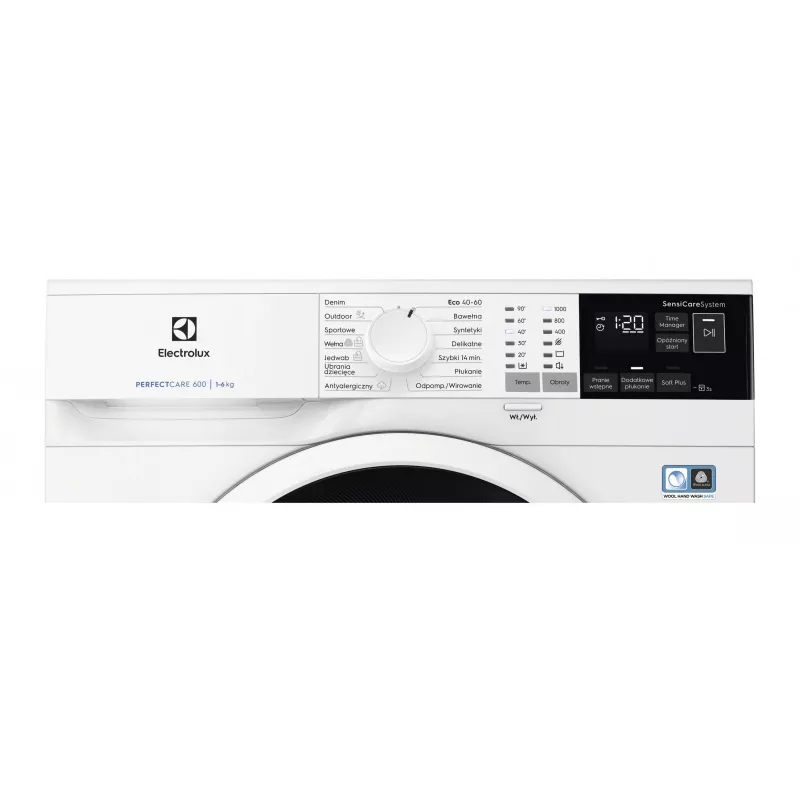 Práčka s predným plnením Electrolux EW6SN406WP — 6 kg, 1000 ot/min, 595x843x378 mm, biela