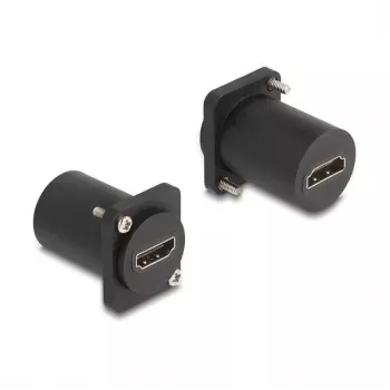DeLOCK D-Type modul HDMI 8K 60Hz konektor samica na konektor samica so skrutkami čierny