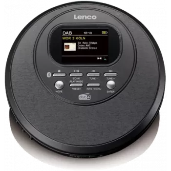 Lenco CD-500 Discman CD/MP3/DAB+/Rádio/BT AntiShock čierny