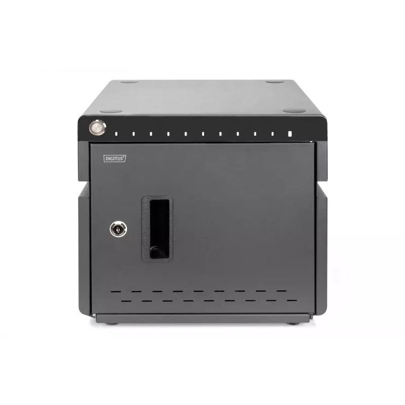 Digitus mobilná desktopová nabíjacia skriňa pre 10 notebookov/tabletov do 13 palcov, UV-C, USB-C, Čierna
