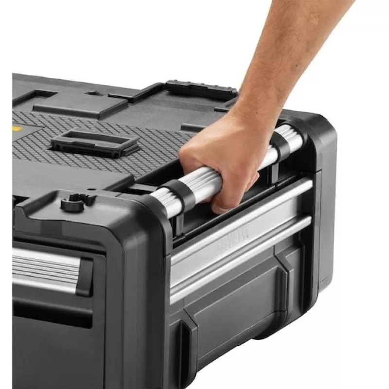 Kufrík na náradie DeWalt DWST08510-1 — hliníková a plastová konštrukcia, čierny/žltý
