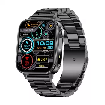 Smartwatch Colmi P80 oceľ čierna s Bluetooth a meračom tepu